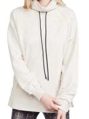 Varley atlas swatshirt Women's Cream Cowl Neck Pullover with Drawstring size S